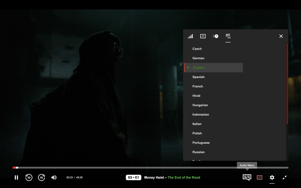 NetMirror built-in video player